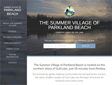 Tablet Screenshot of parklandbeachsv.ca